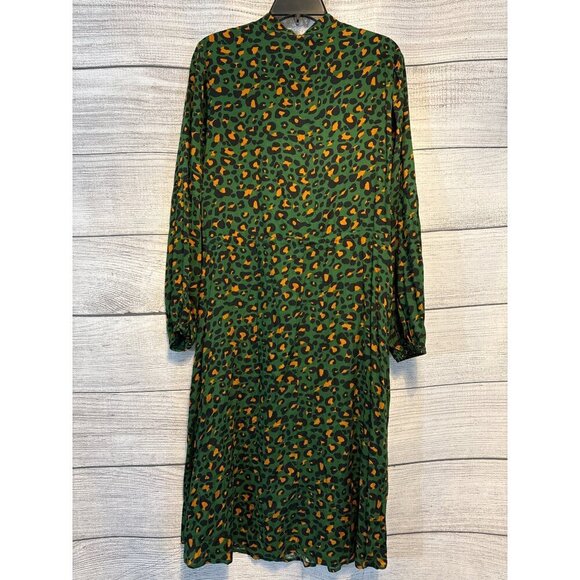 NWT Kirundo Long Sleeve Green Giraffe Print Dress - Picture 3 of 3